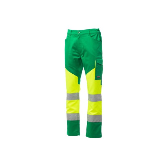 SPODNIE ODBLASKOWE CAŁOROCZNE UNISEX WORKING - ŻÓŁTY FLUO/ŻELOWY ZIELONY