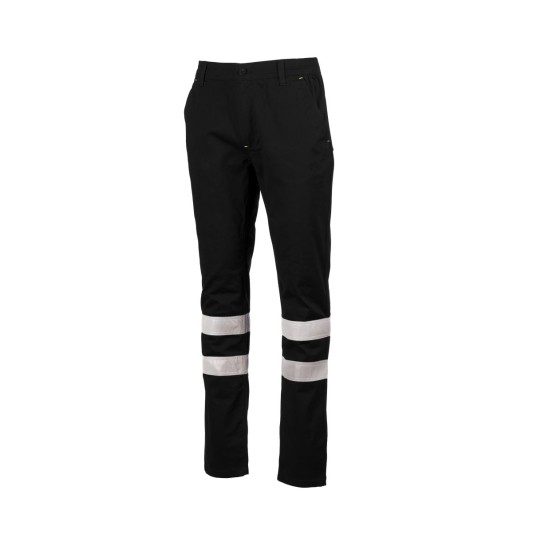 SPODNIE ODBLASKOWE ELASTYCZNE CAŁOROCZNE UNISEX ENGINE STRETCH REFLEX - CZARNY