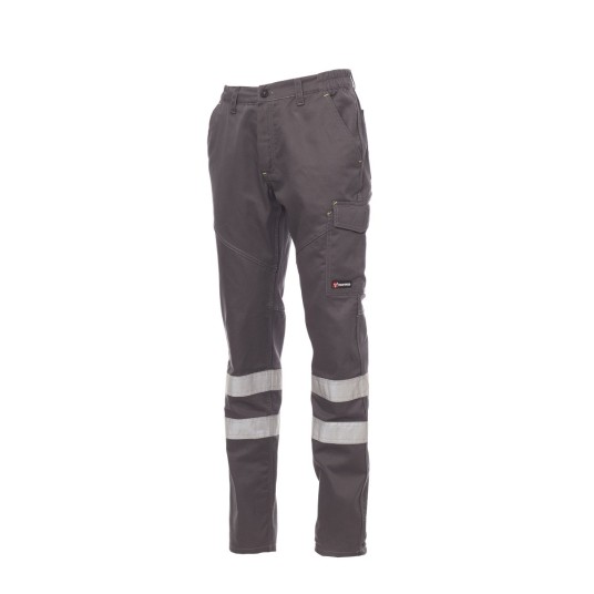 SPODNIE ODBLASKOWE OCIEPLANE UNISEX WORKER WINTER REFLEX - ZADYMIONY