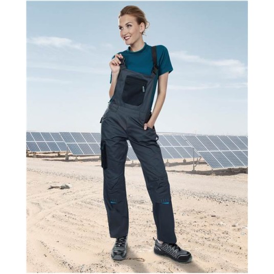 SPODNIE OGRODNICZKI 4TECH 03 DAMSKIE - SZARO-CZARNY - 164-172CM