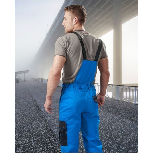 SPODNIE OGRODNICZKI 4TECH 03 - NIEBIESKO-CZARNY - 176-182CM