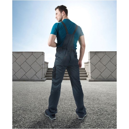 SPODNIE OGRODNICZKI 4TECH 03 - SZARO-CZARNY - 183-190CM