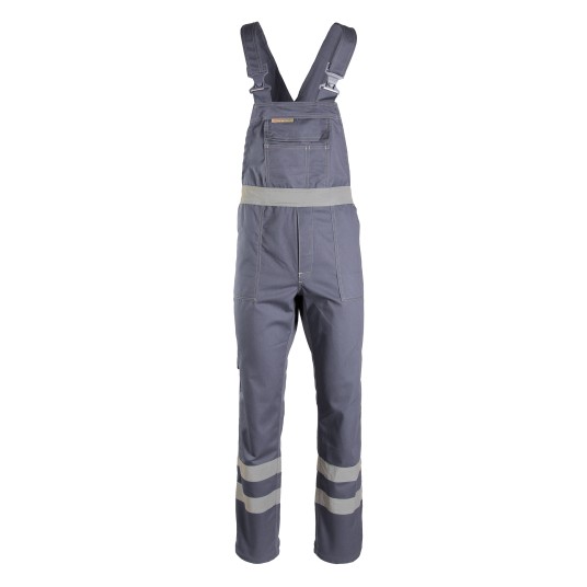 SPODNIE OGRODNICZKI BRIXTON CLASSIC ODBLASK - STALOWY