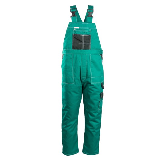 SPODNIE OGRODNICZKI BRIXTON SNOW OCIEPLANE - ZIELONO - CZARNY