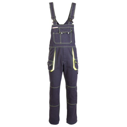 SPODNIE OGRODNICZKI BRIXTON SPARK - GRANATOWY-ŻÓŁTY