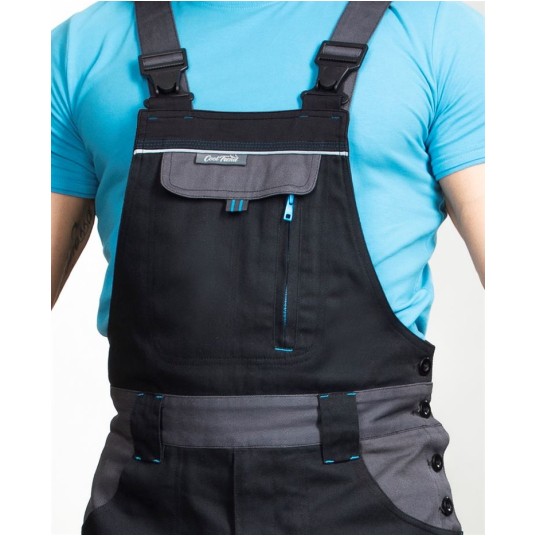 SPODNIE OGRODNICZKI COOL TREND - CZARNY - 183-190CM