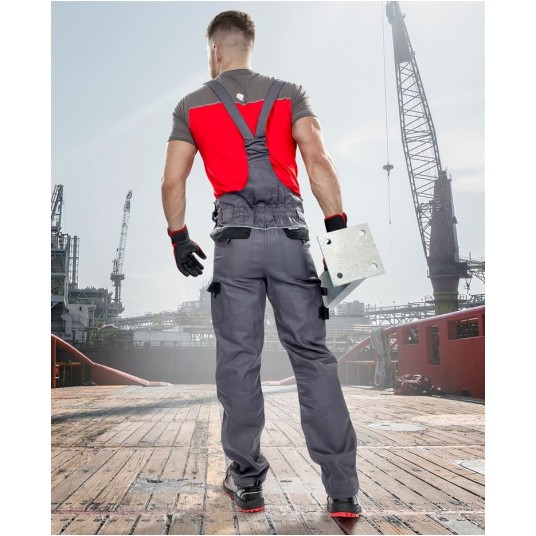 SPODNIE OGRODNICZKI COOL TREND - SZARO-CZARNY - 170-175CM