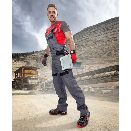 SPODNIE OGRODNICZKI COOL TREND - SZARO-CZARNY - 170-175CM