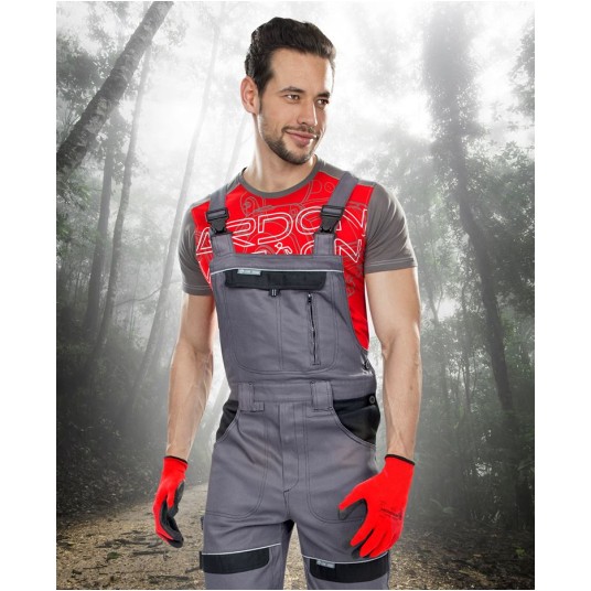 SPODNIE OGRODNICZKI COOL TREND - SZARO-CZARNY - 176-182CM