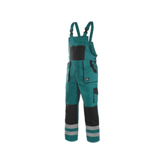 SPODNIE OGRODNICZKI CXS LUXY BRIGHT MĘSKIE - ZIELONO-CZARNY