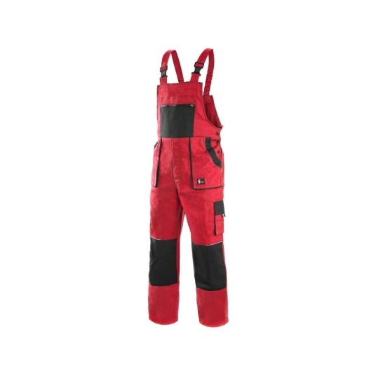 SPODNIE OGRODNICZKI CXS LUXY ROBIN MĘSKIE - CZERWONO-CZARNY