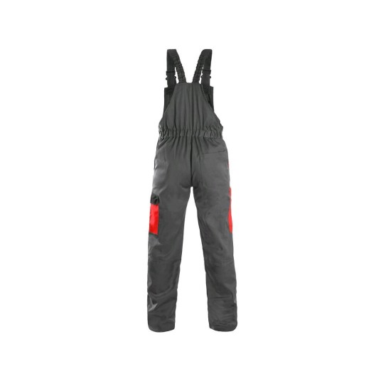 SPODNIE OGRODNICZKI CXS PHOENIX CRONOS MĘSKIE - SZARO-CZERWONY
