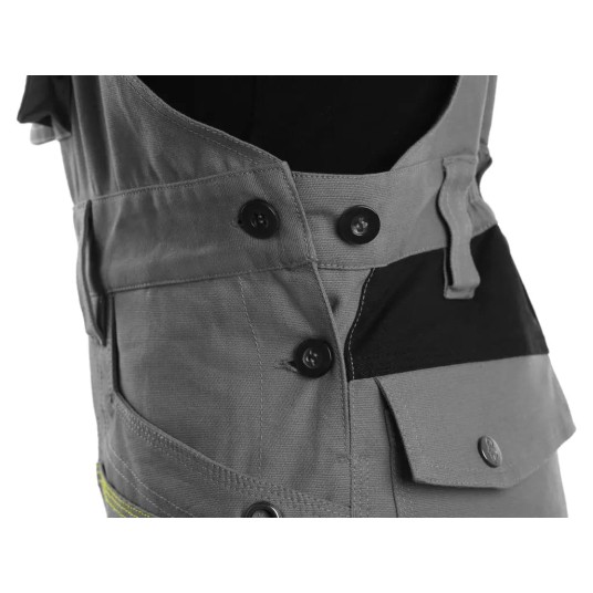 SPODNIE OGRODNICZKI CXS STRETCH DAMSKIE - SZARO-CZARNY