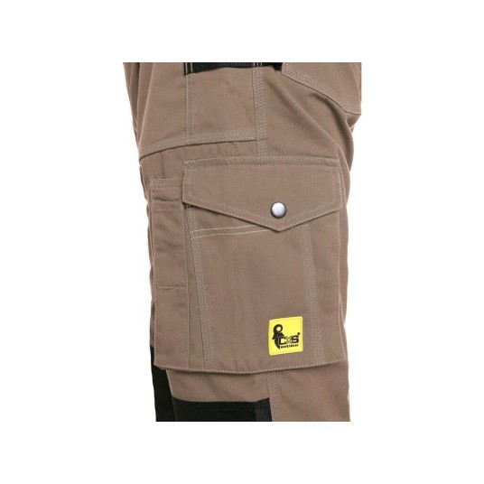 SPODNIE OGRODNICZKI CXS STRETCH MĘSKIE - BEŻOWO-CZARNY