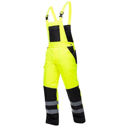 SPODNIE OGRODNICZKI OSTRZEGAWCZE HOWARD ZIMOWE - ŻÓŁTE