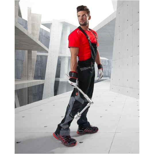 SPODNIE OGRODNICZKI R8ED+ - CZARNO-SZARY - 183-190CM