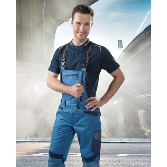 SPODNIE OGRODNICZKI R8ED+ - NIEBIESKI - 176-182CM