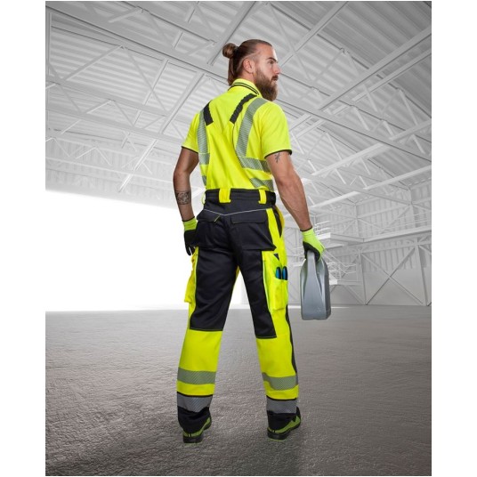 SPODNIE OGRODNICZKI SIGNAL - ŻÓŁTO-CZARNY - 176-182CM