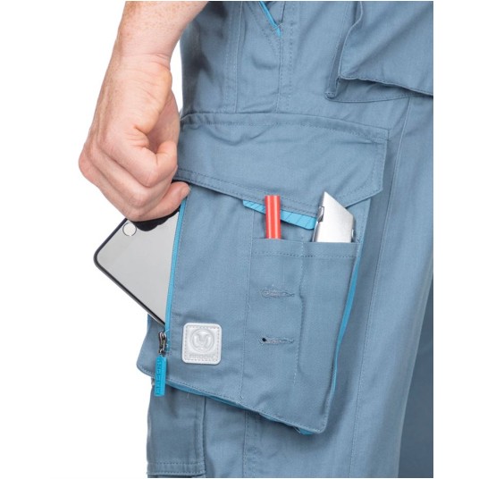 SPODNIE OGRODNICZKI SUMMER - SZARY - 170-175CM