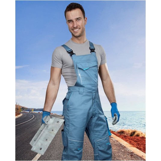 SPODNIE OGRODNICZKI SUMMER - SZARY - 183-190CM