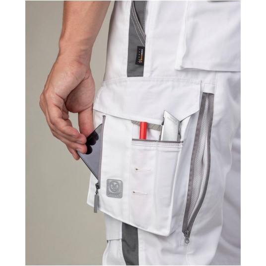 SPODNIE OGRODNICZKI URBAN+ - BIAŁY - 176-182CM