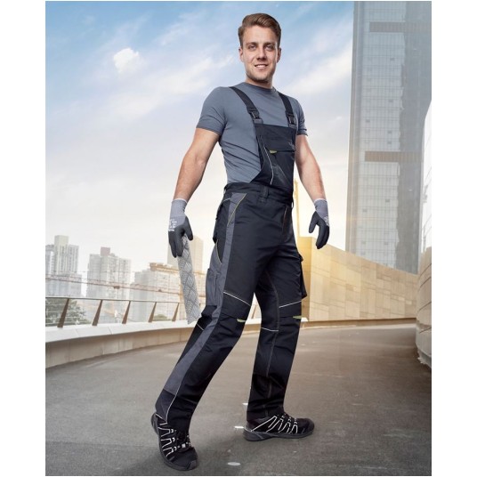 SPODNIE OGRODNICZKI URBAN - CZARNO-SZARY - 176-182CM