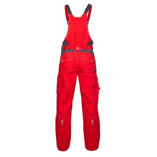 SPODNIE OGRODNICZKI VISION 03 - CZERWONO-SZARY - 183-190CM