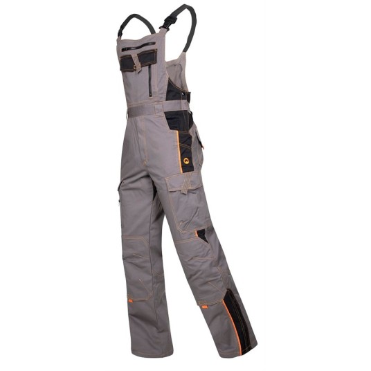 SPODNIE OGRODNICZKI VISION 03 - SZARO-POMARAŃCZOWY - 183-190CM