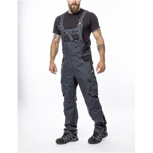 SPODNIE OGRODNICZKI VISION - CIEMNOSZARY - 170-175CM