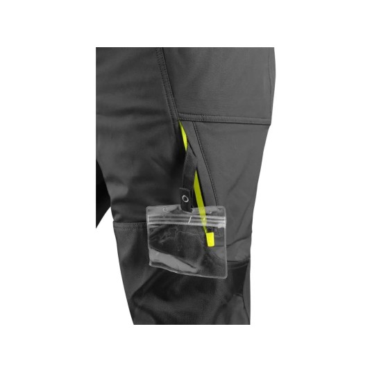 SPODNIE OSTRZEGAWCZE CXS NAOS HV MĘSKIE - CZARNY-ŻÓŁTY