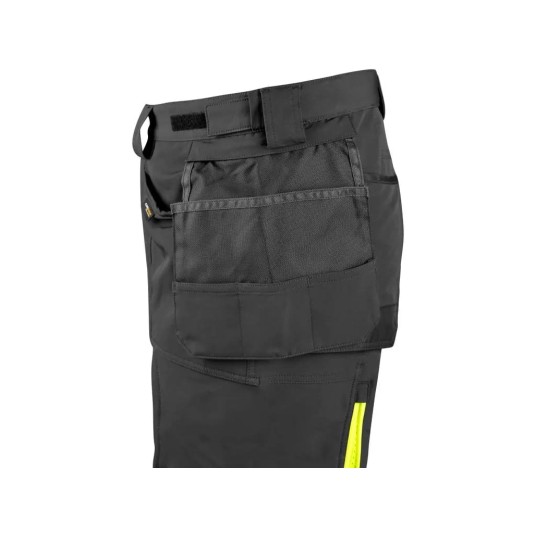 SPODNIE OSTRZEGAWCZE CXS NAOS HV MĘSKIE - CZARNY-ŻÓŁTY