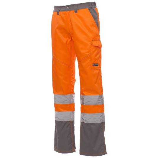 SPODNIE ROBOCZE CHARTER POLAR - POMARAŃCZOWY FLUO-SZARY STALOWY