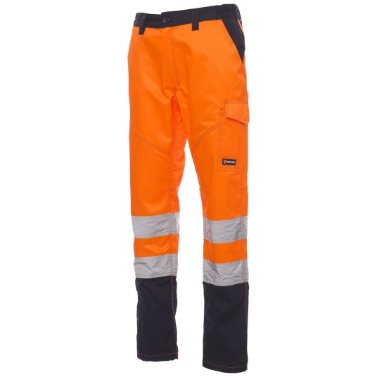SPODNIE ROBOCZE CHARTER - POMARAŃCZOWY FLUO-GRANATOWY