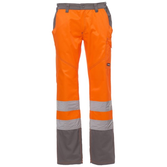 SPODNIE ROBOCZE CHARTER - POMARAŃCZOWY FLUO-SZARY STALOWY