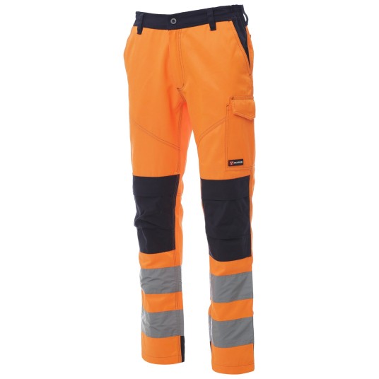SPODNIE ROBOCZE CHARTER TECH - POMARAŃCZOWY FLUO-GRANATOWY