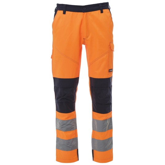 SPODNIE ROBOCZE CHARTER TECH - POMARAŃCZOWY FLUO-GRANATOWY