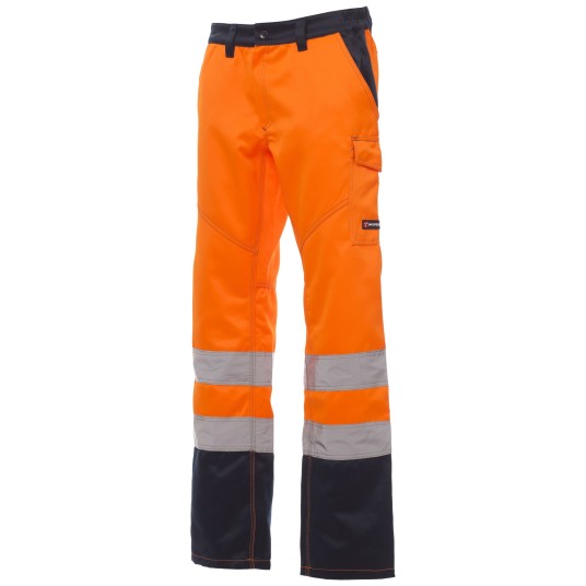 SPODNIE ROBOCZE CHARTER-WINTER - POMARAŃCZOWY FLUO-GRANATOWY