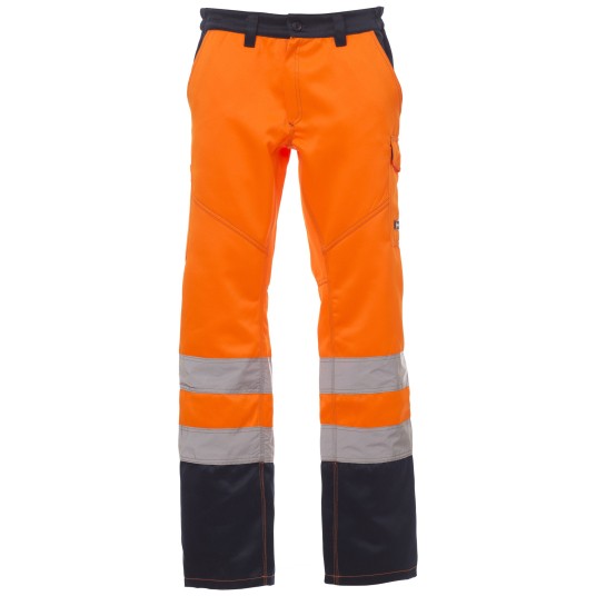 SPODNIE ROBOCZE CHARTER-WINTER - POMARAŃCZOWY FLUO-GRANATOWY