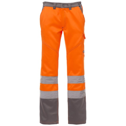 SPODNIE ROBOCZE CHARTER-WINTER - POMARAŃCZOWY FLUO-SZARY STALOWY