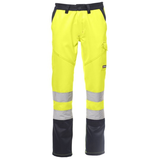 SPODNIE ROBOCZE CHARTER-WINTER - ŻÓŁTY FLUO-GRANATOWY