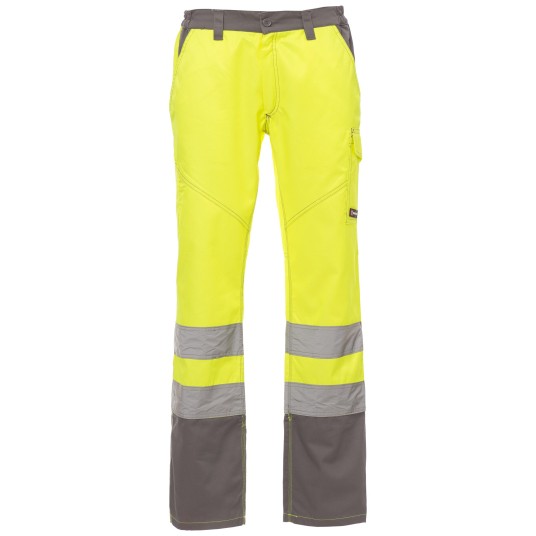 SPODNIE ROBOCZE CHARTER - ŻÓŁTY FLUO-SZARY STALOWY