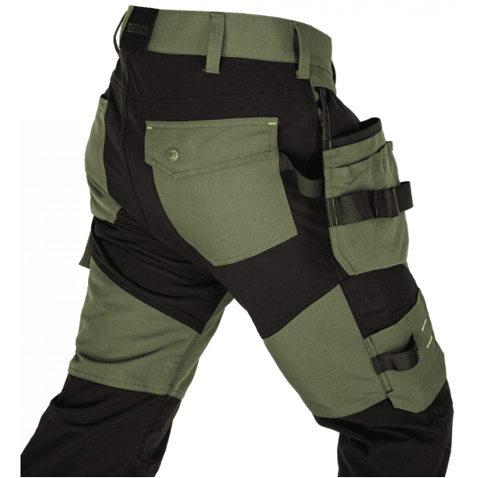 SPODNIE ROBOCZE DO PASA EREBOS GREEN/BLACK