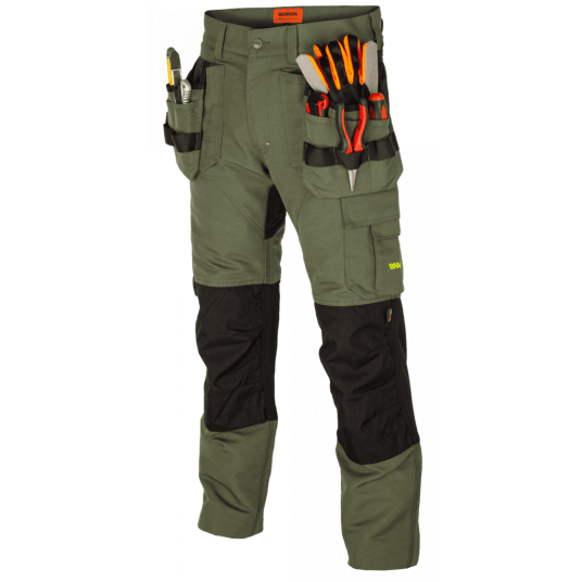 SPODNIE ROBOCZE DO PASA EREBOS GREEN/BLACK