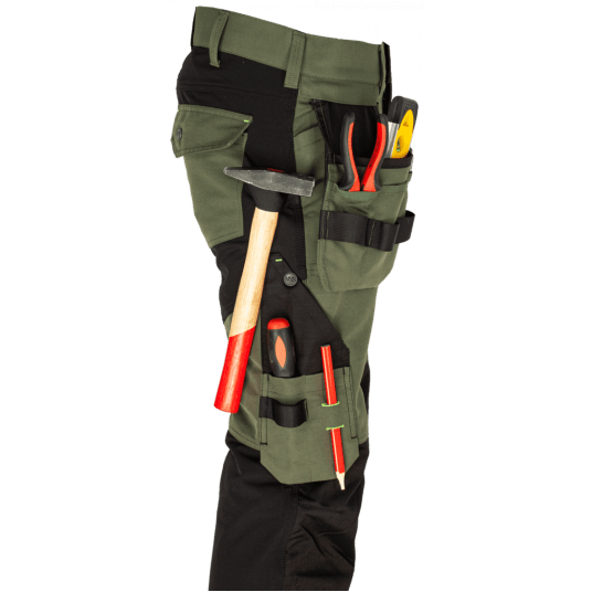 SPODNIE ROBOCZE DO PASA EREBOS GREEN/BLACK