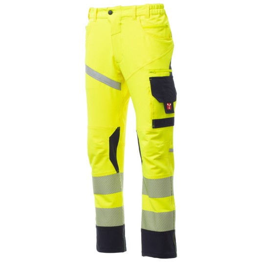 SPODNIE ROBOCZE NEXT 4W HI-VI - ŻÓŁTY FLUO-GRANATOWY