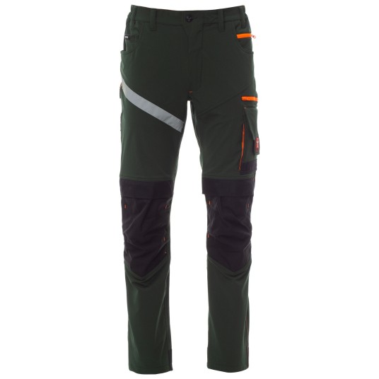 SPODNIE ROBOCZE NEXT 4W - LEŚNA ZIELEŃ-CZARNY