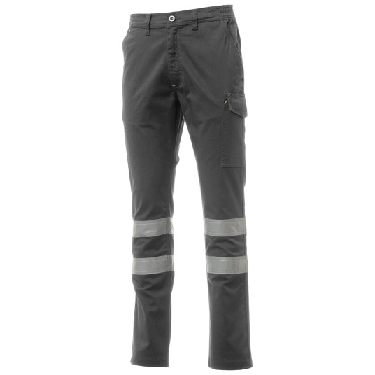SPODNIE ROBOCZE POWER STRETCH REFLEX - ZADYMIONY