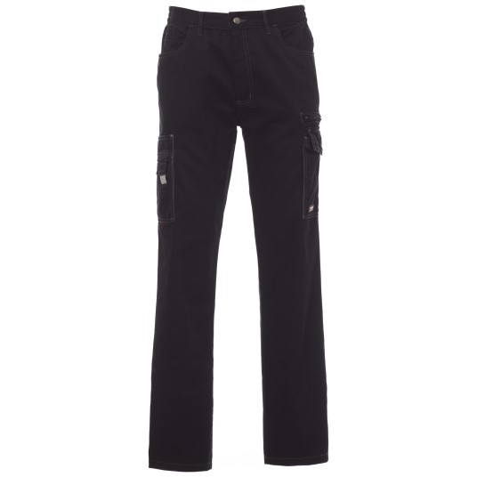 SPODNIE ROBOCZE TEXAS - CZARNY-ZADYMIONY