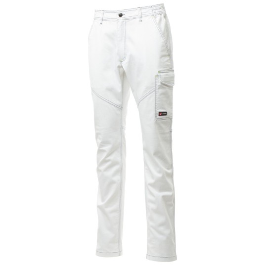 SPODNIE ROBOCZE WORKER STRETCH - BIAŁY