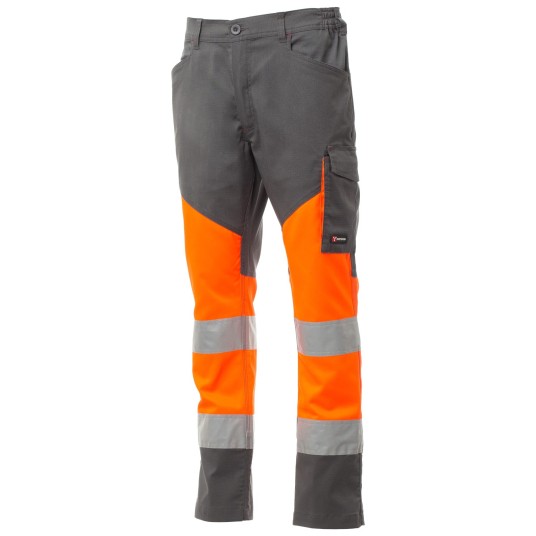 SPODNIE ROBOCZE WORKING SUMMER - ARANCIONE FLUO-SMOKE